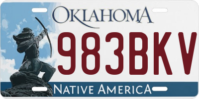 OK license plate 983BKV