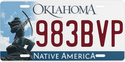 OK license plate 983BVP