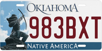OK license plate 983BXT
