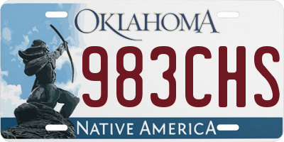 OK license plate 983CHS
