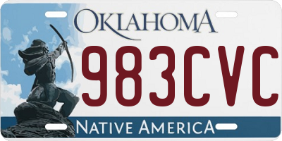 OK license plate 983CVC