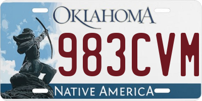 OK license plate 983CVM