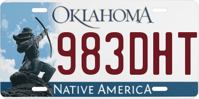 OK license plate 983DHT