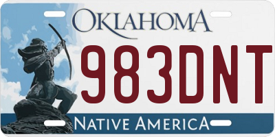 OK license plate 983DNT