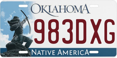 OK license plate 983DXG