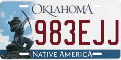 OK license plate 983EJJ