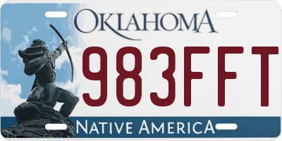 OK license plate 983FFT