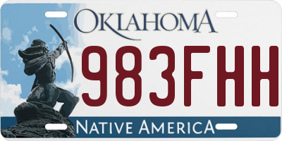 OK license plate 983FHH
