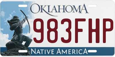 OK license plate 983FHP