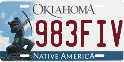 OK license plate 983FIV
