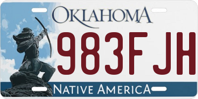 OK license plate 983FJH