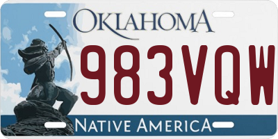 OK license plate 983VQW