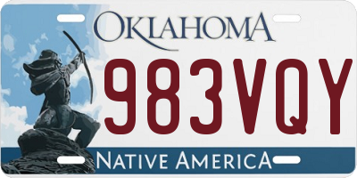 OK license plate 983VQY