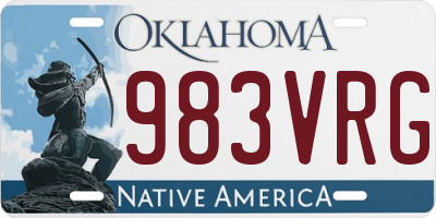 OK license plate 983VRG