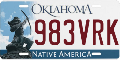 OK license plate 983VRK