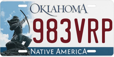 OK license plate 983VRP