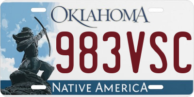 OK license plate 983VSC