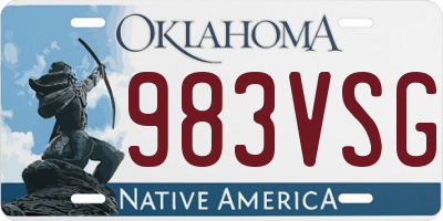 OK license plate 983VSG