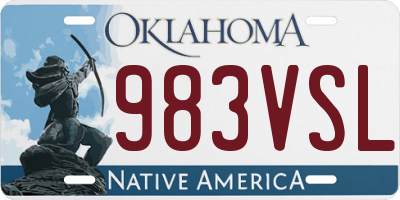 OK license plate 983VSL