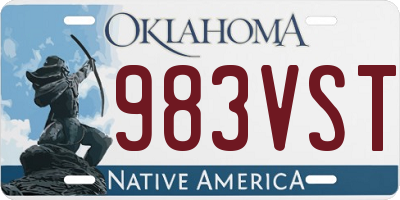 OK license plate 983VST