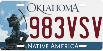 OK license plate 983VSV