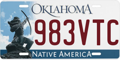 OK license plate 983VTC