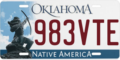 OK license plate 983VTE