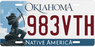 OK license plate 983VTH