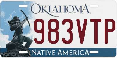 OK license plate 983VTP
