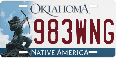 OK license plate 983WNG