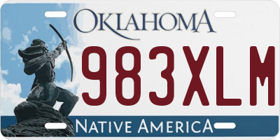 OK license plate 983XLM