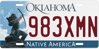 OK license plate 983XMN