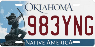 OK license plate 983YNG