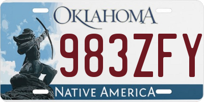 OK license plate 983ZFY