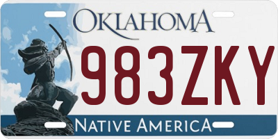 OK license plate 983ZKY