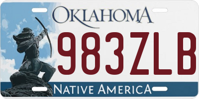 OK license plate 983ZLB