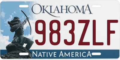 OK license plate 983ZLF