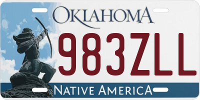 OK license plate 983ZLL