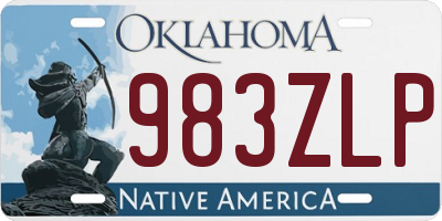 OK license plate 983ZLP