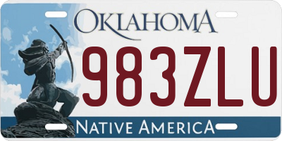 OK license plate 983ZLU