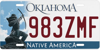 OK license plate 983ZMF
