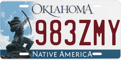 OK license plate 983ZMY