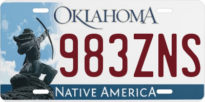 OK license plate 983ZNS