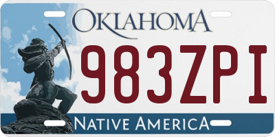 OK license plate 983ZPI