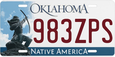 OK license plate 983ZPS