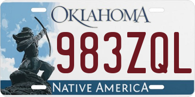 OK license plate 983ZQL