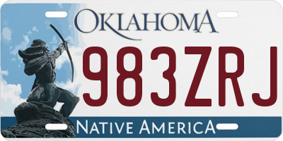 OK license plate 983ZRJ