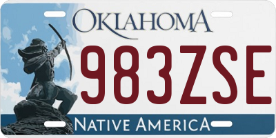 OK license plate 983ZSE