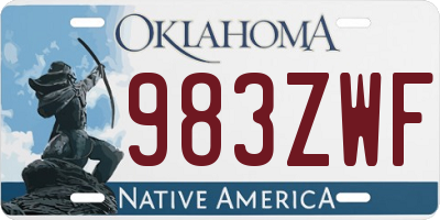 OK license plate 983ZWF