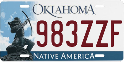 OK license plate 983ZZF